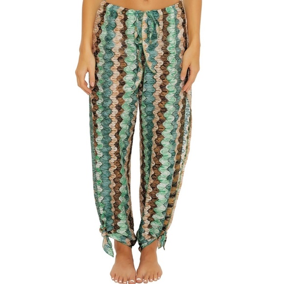 BECCA crochet slit beach coverup pants. - Picture 2 of 5